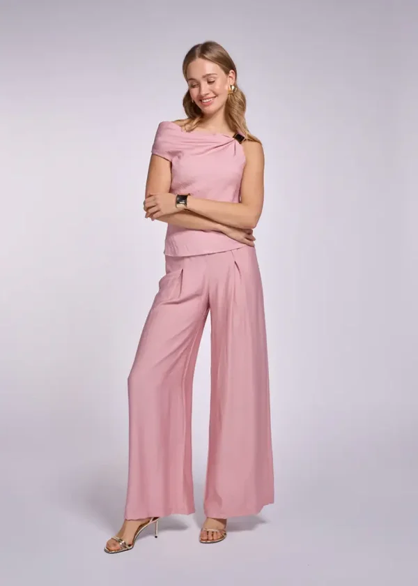 Petra Wide Pants - Powder Blush FREEBIRD