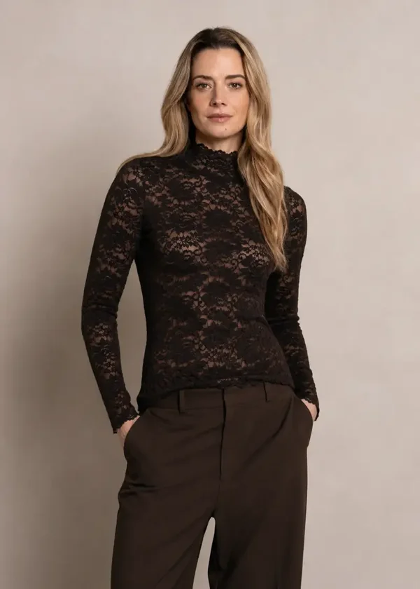 Jeanne Kanten Top - Cacao SIMPLE