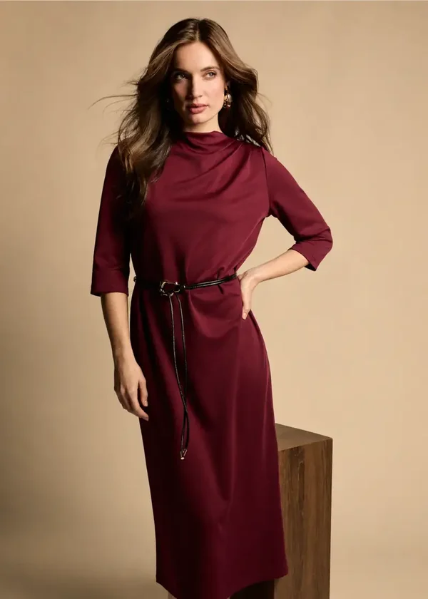 Devoted Midi Jurk - Burgundy FREEBIRD