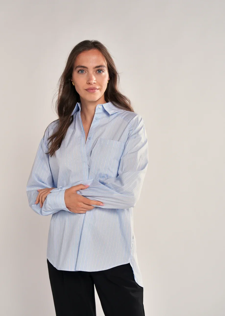 Lilly Blouse Ice Blue Stripe SIMPLE