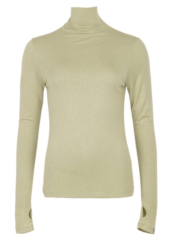 Selma Long sleeve top Lt Oliva Mel SIMPLE