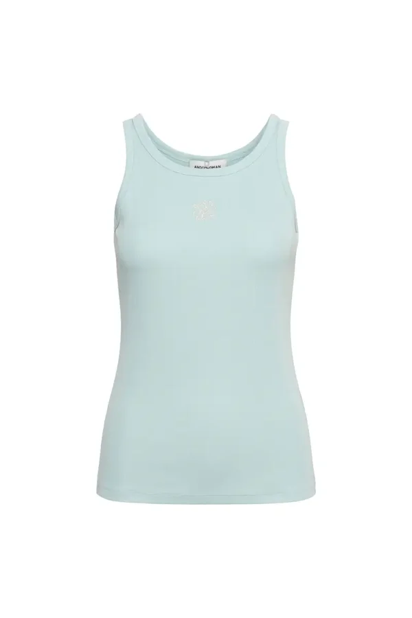 Top Selena Embro Pastel Turquoise Andcowoman