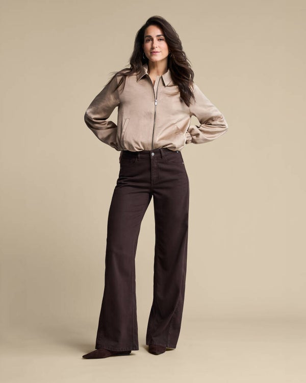 Claudette tencel twill espresso RED BUTTON