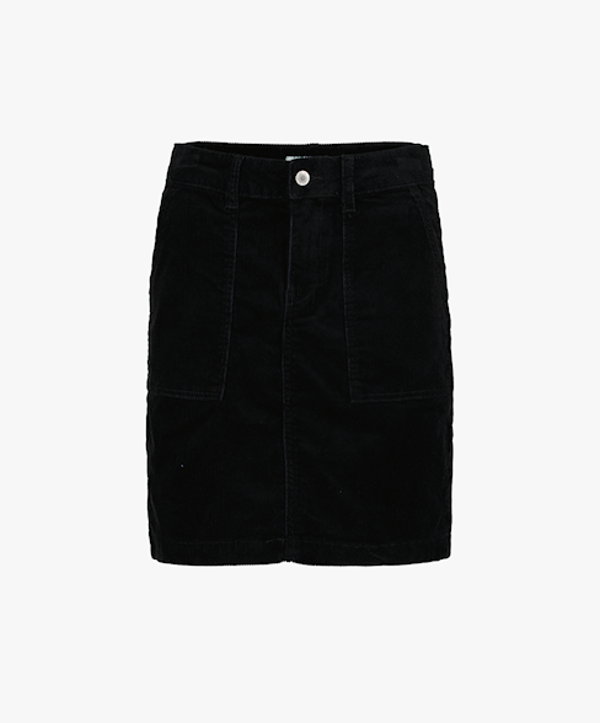 Mini skirt black Red button