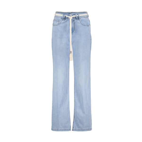 Jeans Colette & belt light stone lightstone Red button