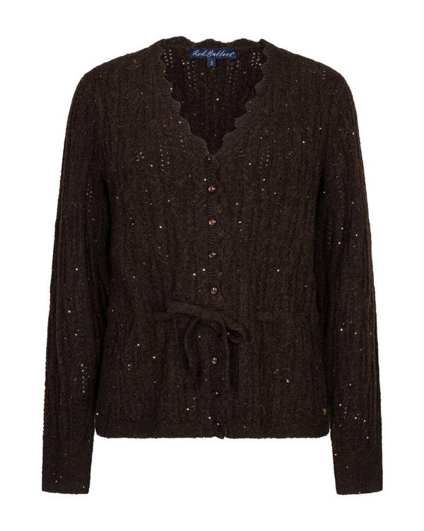 Cardigan ajour sparkle espresso SRB5039 RED BUTTON