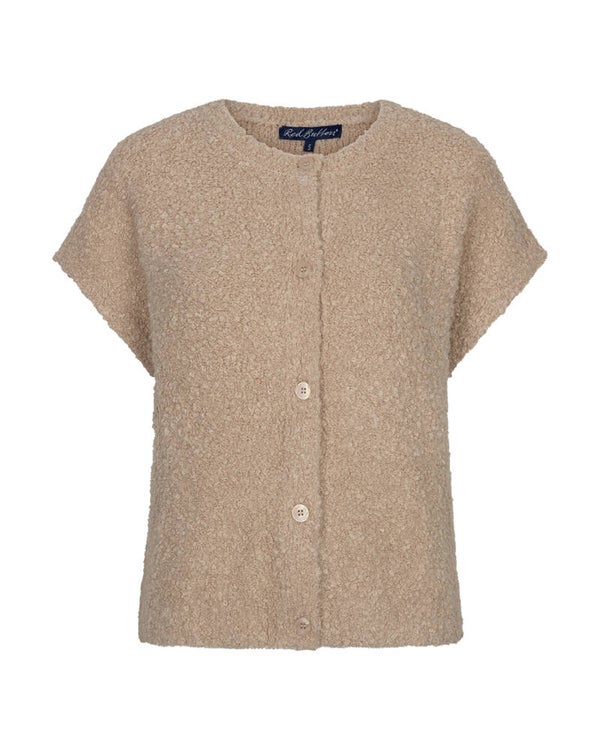 Sleeveless knit boucle Latte SRB5074 RED BUTTON