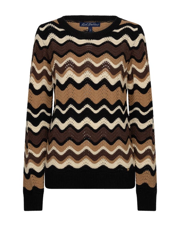 Fanny stripe black/brown SRB5113 RED BUTTON