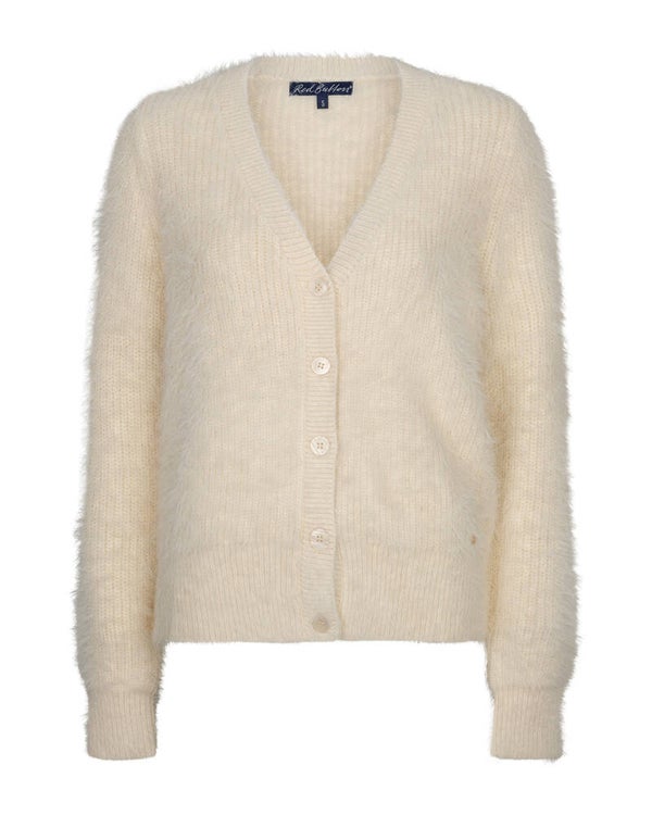 Cardigan fuzzy cream SRB5115 RED BUTTON