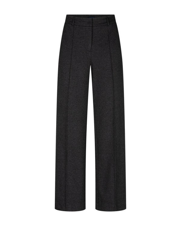 Claudette herringbone punta grey black RED BUTTON
