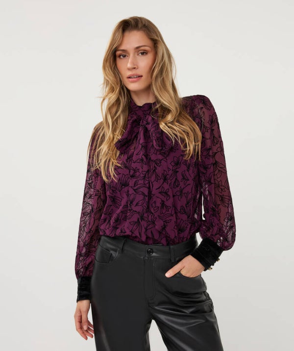 Blouse bow flock W26.15706 ESQUALO