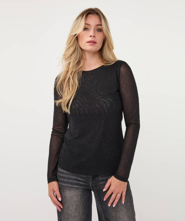 Top mesh rhinestones W26.30708 ESQUALO