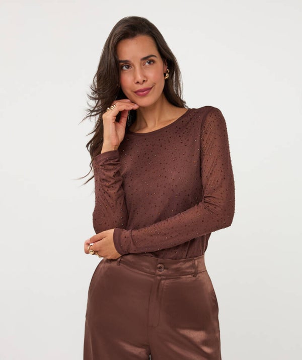 Top mesh rhinestones W26.30708 ESQUALO