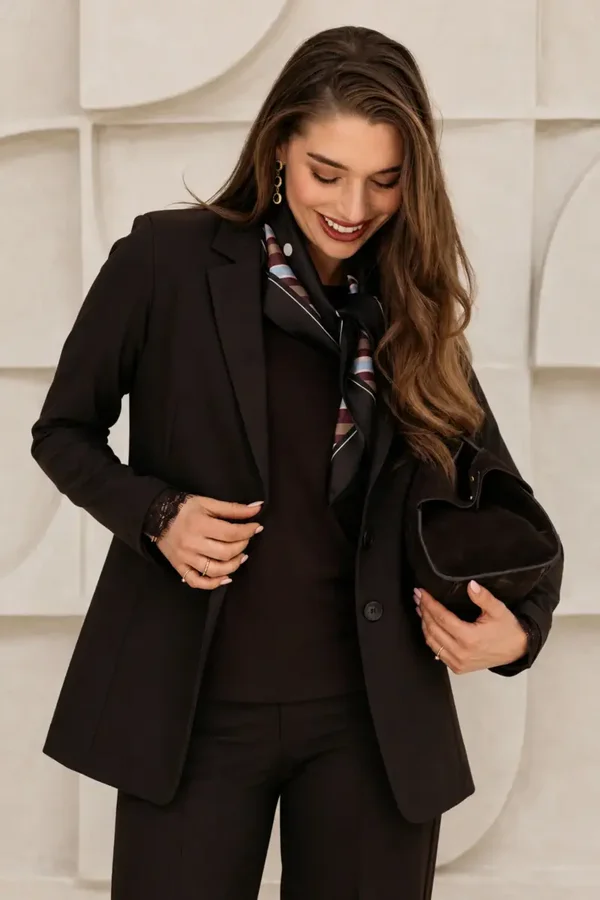 &Co woman Sjaal Silke Dot Dark Chocolate AC103