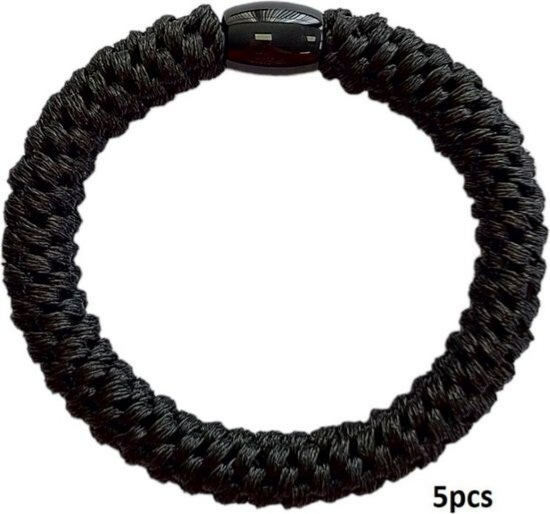 Haar elastiek/Armband - zwart 5 stuks