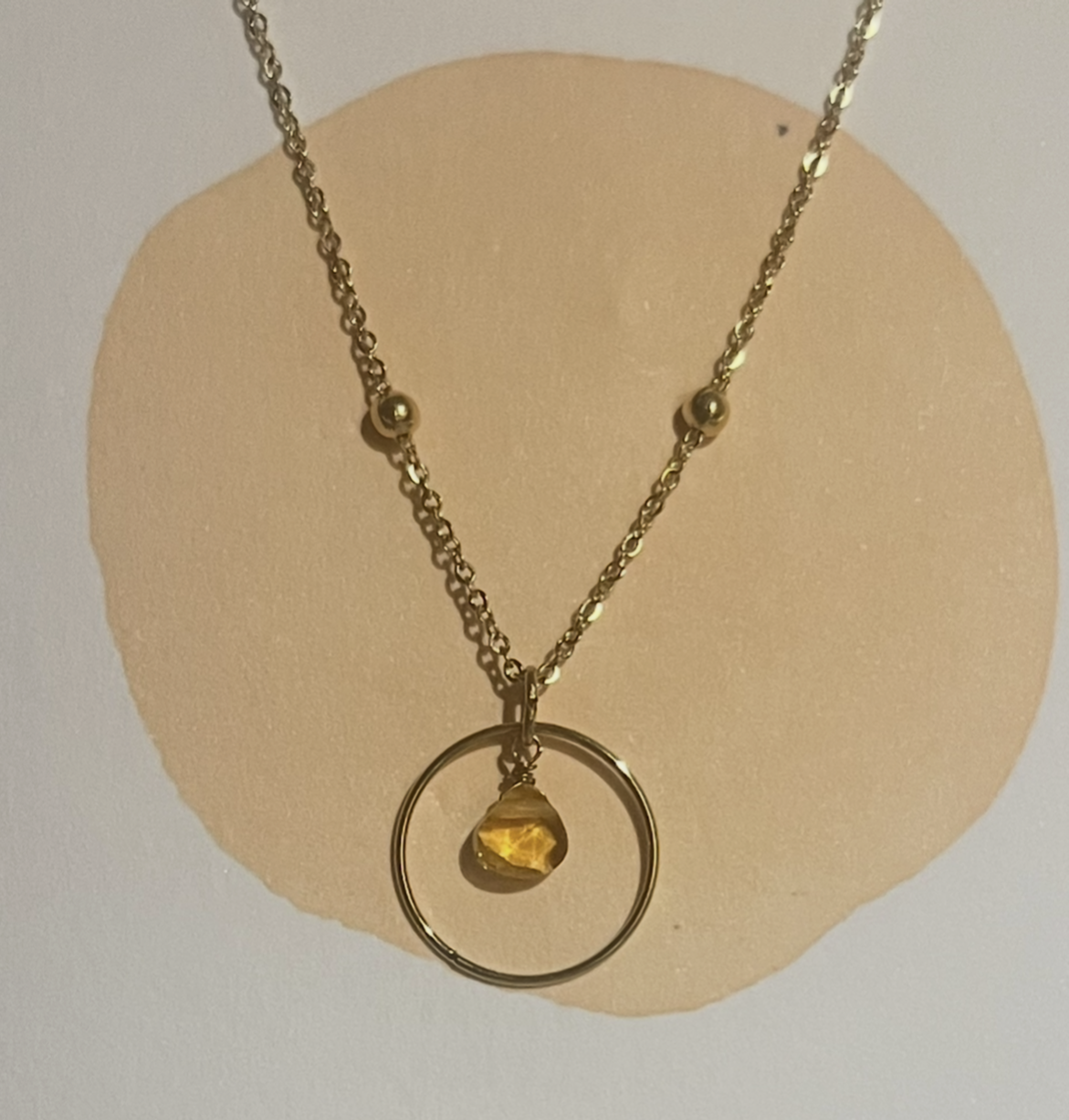 KETTING STEEN CIRKEL – TIME TO SHINE