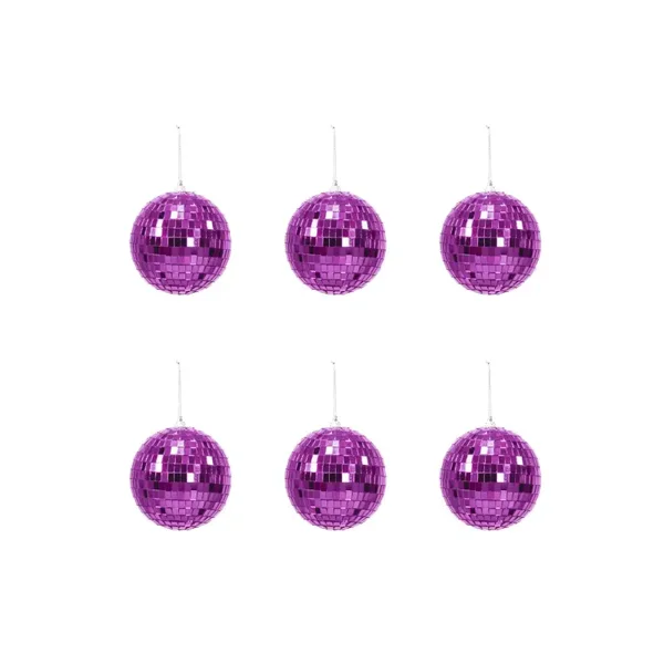 Set 6 - Disco - 6x6x6cm Pink