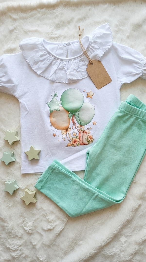 Conjunto de leggins con camiseta manga corta