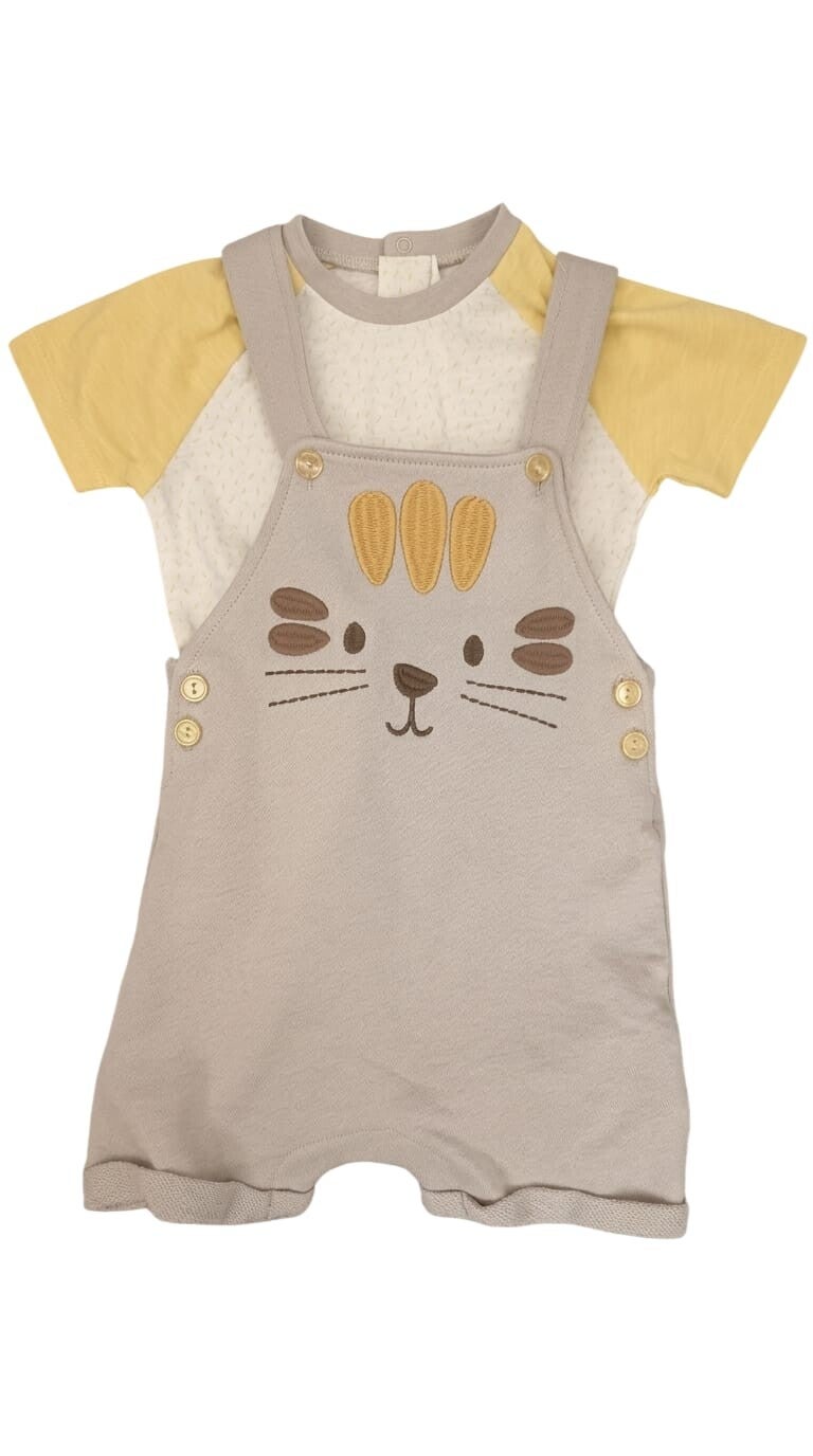 Conjunto ranita y camiseta león bebé