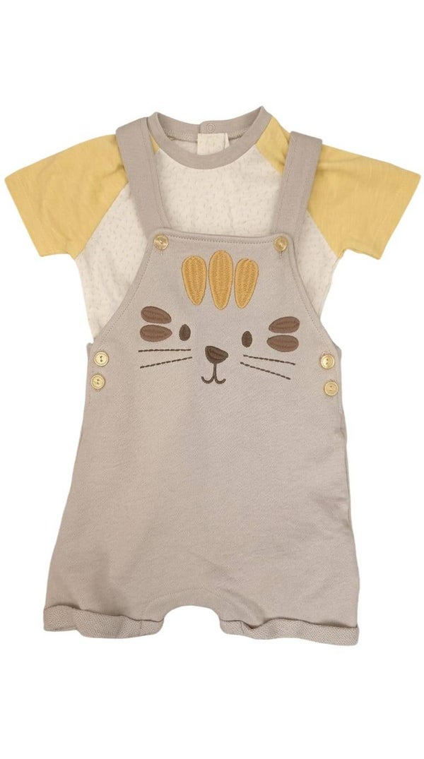 Conjunto ranita y camiseta león bebé