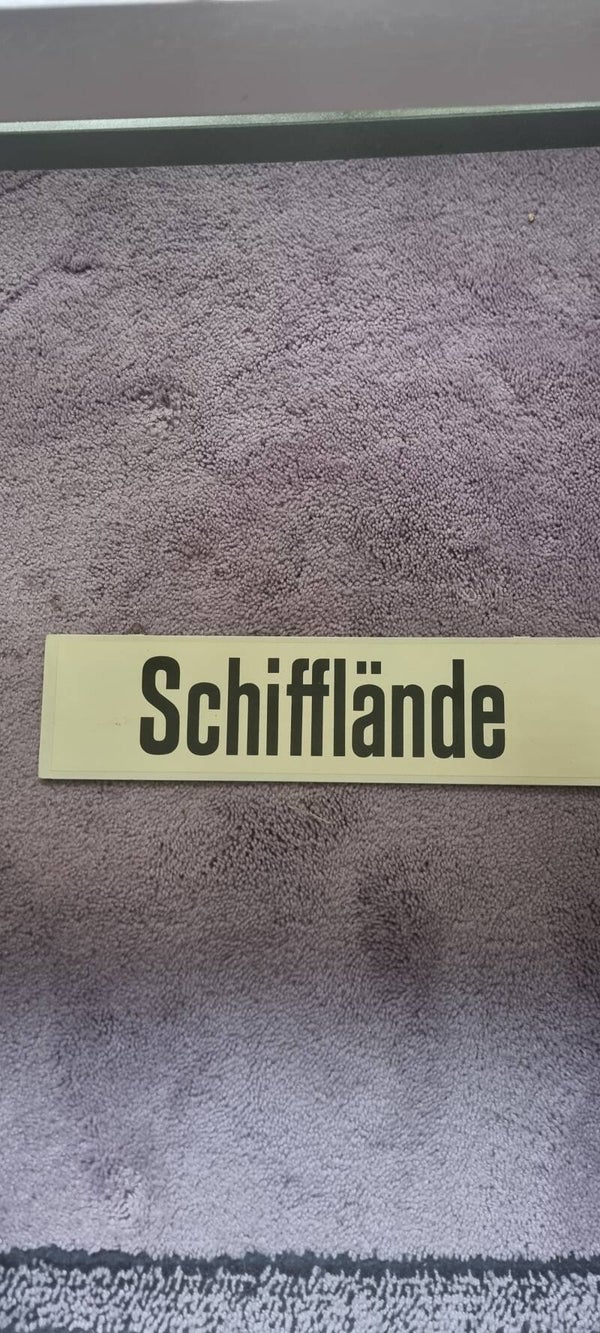 Original altes Basler Tramschild «Schifflände» – Vintage Rarität
