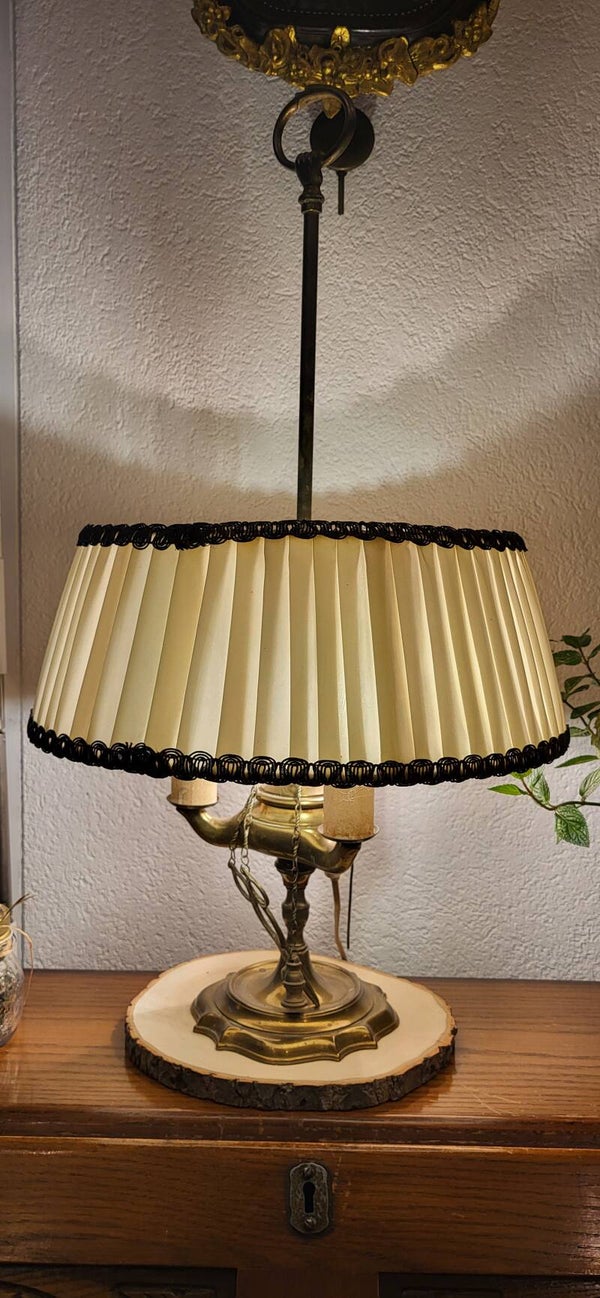 Antike Messing Tischlampe