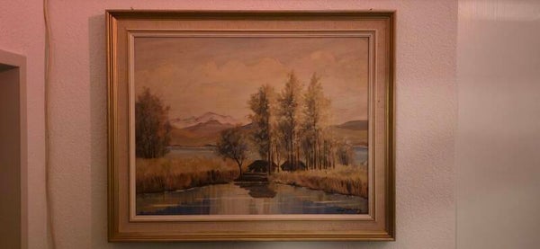 Ölgemälde auf Holzplatte