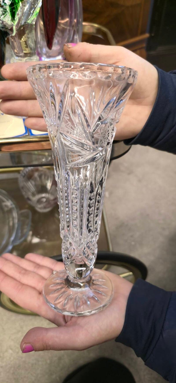 Kristallvase geschliffenes Glas