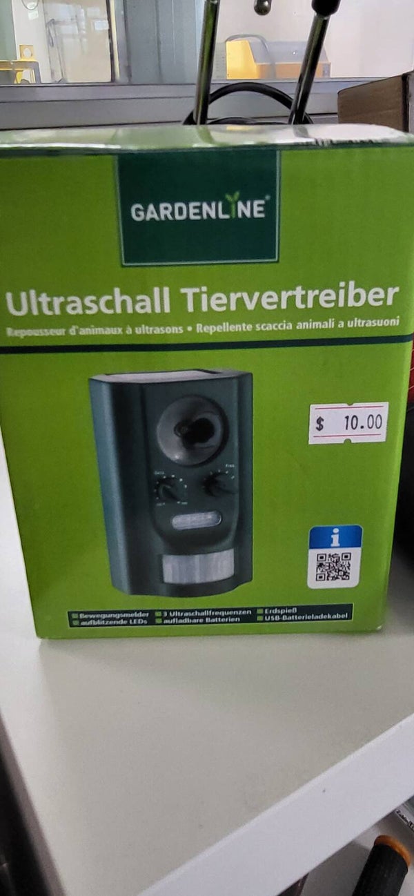 Gardenline Ultraschall Tiervertreiber mit Bewegungsmelder