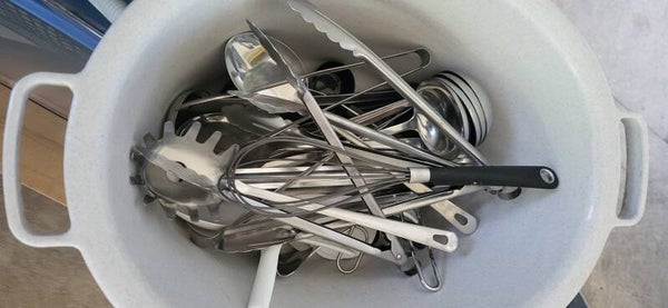 Grosses Küchenutensilien-Paket aus Edelstahl
