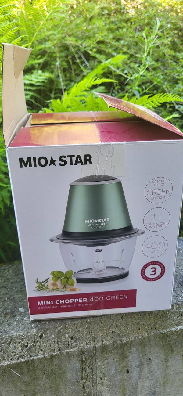 Mio Star Mini Chopper 400 Green – 400W Zerkleinerer mit Glasbehälter