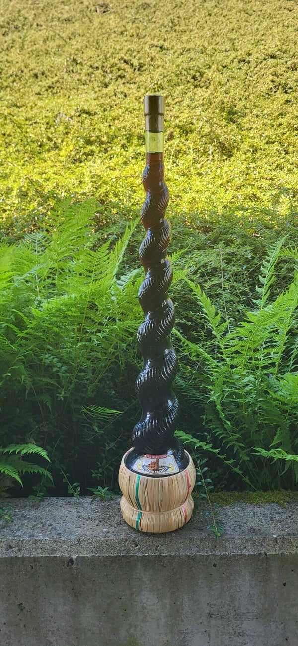 Vintage Italienische Weinflasche 3 Liter – Spiralflasche Toscana Vecchio Castello – 84 cm