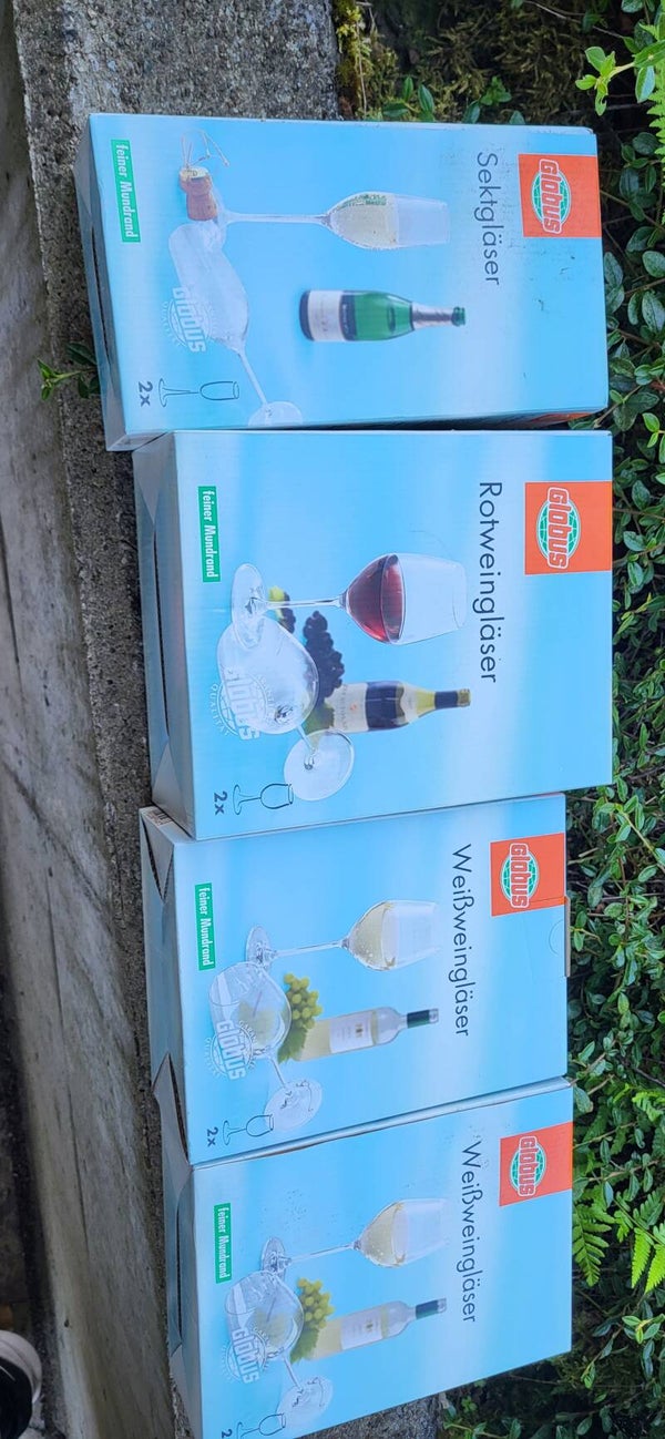Globus Gourmet Weingläser & Sektgläser – 4 Sets in OVP