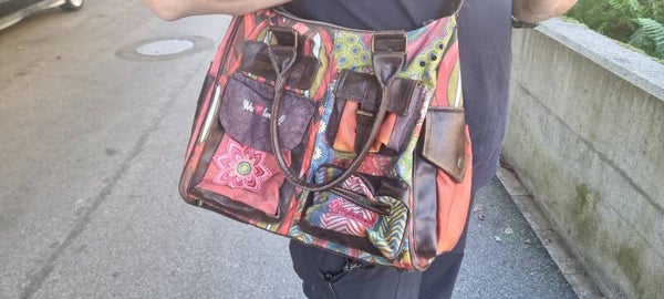 Desigual Damen Tasche gross – bunt – Schultertasche / Handtasche