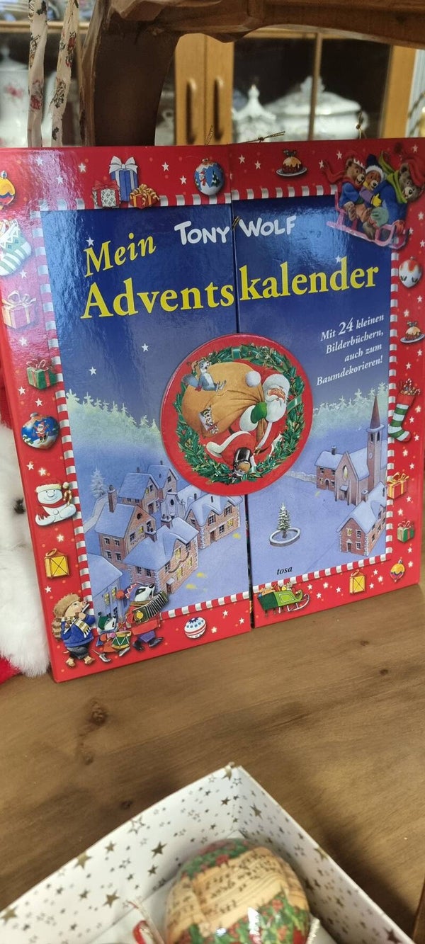 Tony Wolf – Nostalgischer Adventskalender mit 24 Mini-Bilderbüchern