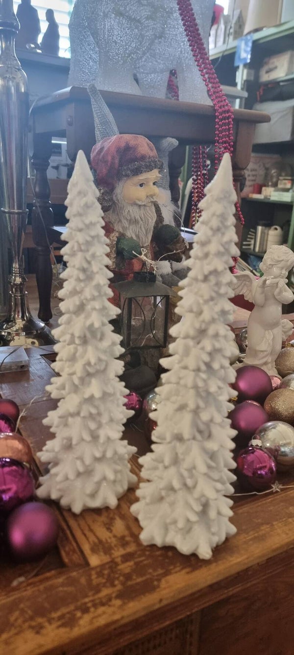 🎄 2 wunderschöne weisse Dekotannen