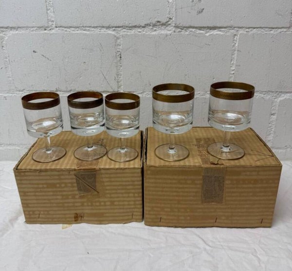 Gläser mit goldenen Ränder Set