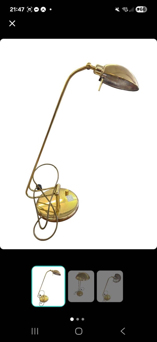 Vintage Messing-Schreibtischlampe / Leseleuchte