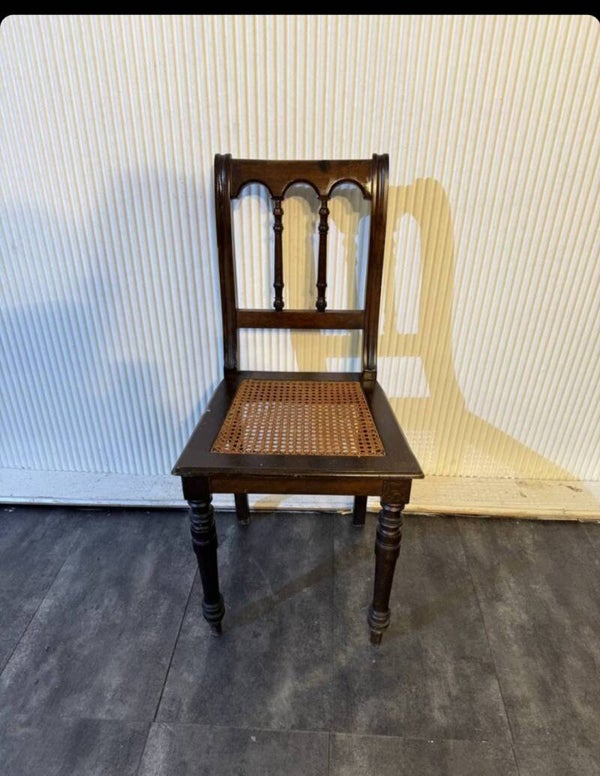 Antiker Wiener Geflecht Stuhl | Massivholz | Jugendstil Gründerzeit Vintage