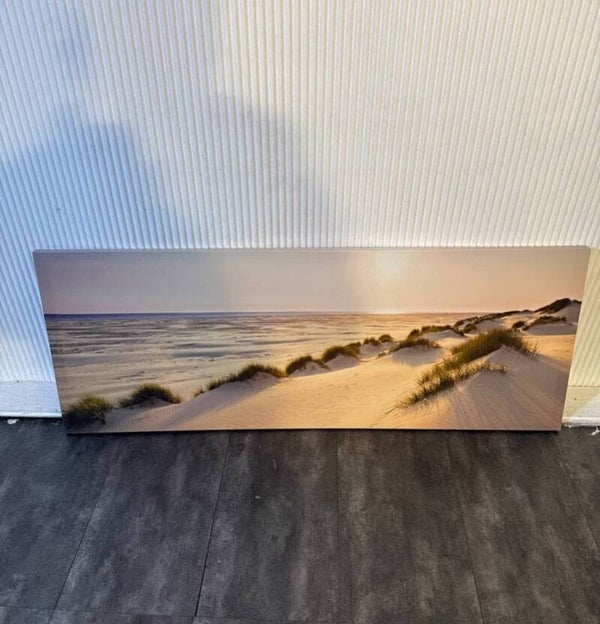 Leinwandbild «Stranddünen bei Sonnenuntergang» – modernes Wandbild