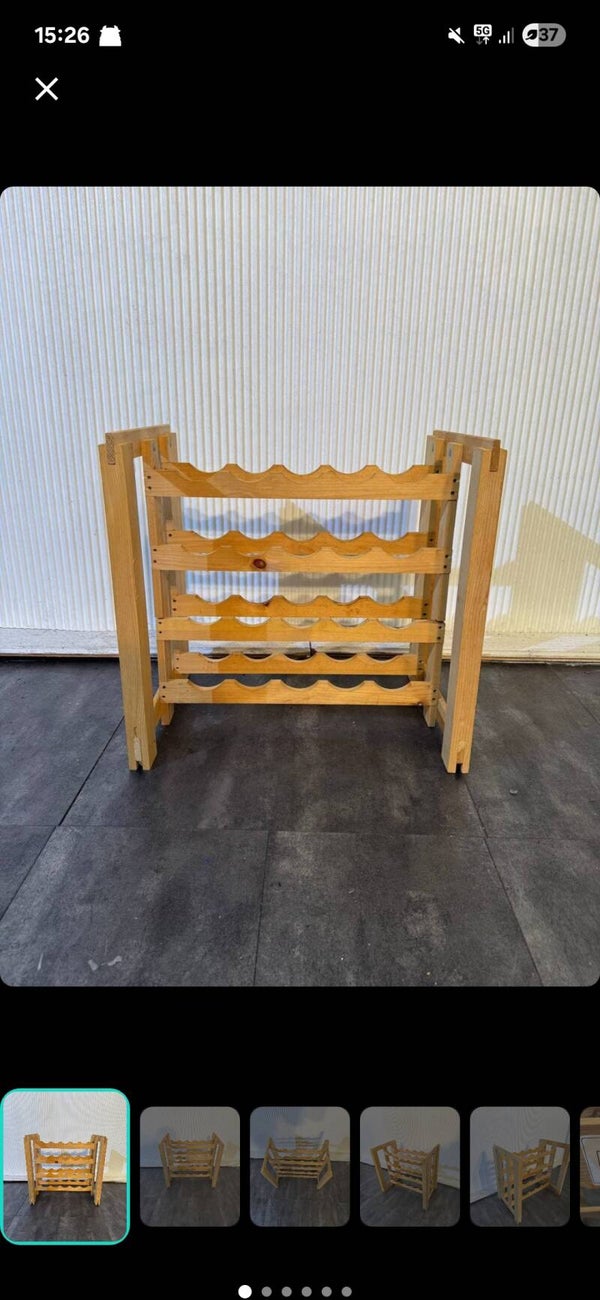 2x Massivholz Weinregal – Flaschenregal aus Holz