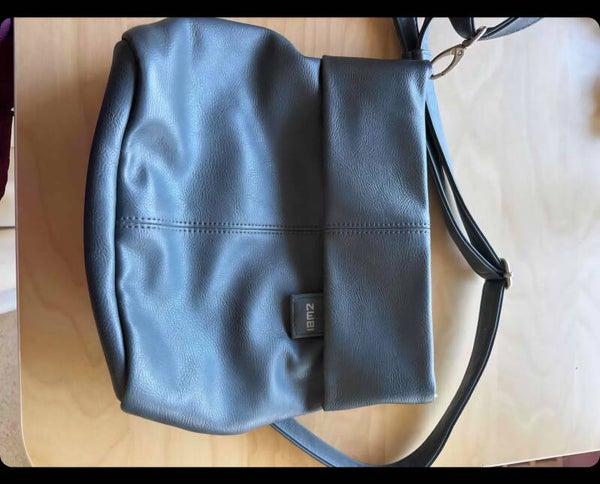 ZWEI Damen-Umhängetasche Grau – elegante Schultertasche mit verstellbarem Riemen
