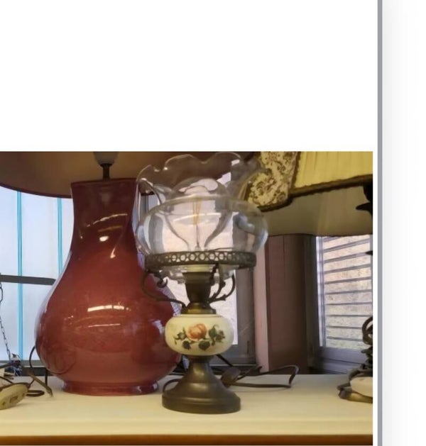 Kleine Vintage Pretroleumlampe elektisch