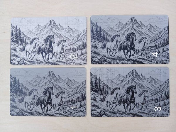 Marque page Métallisé  Chevaux