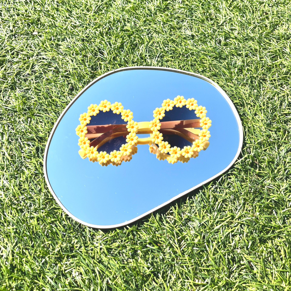 Madelief zonnebril geel