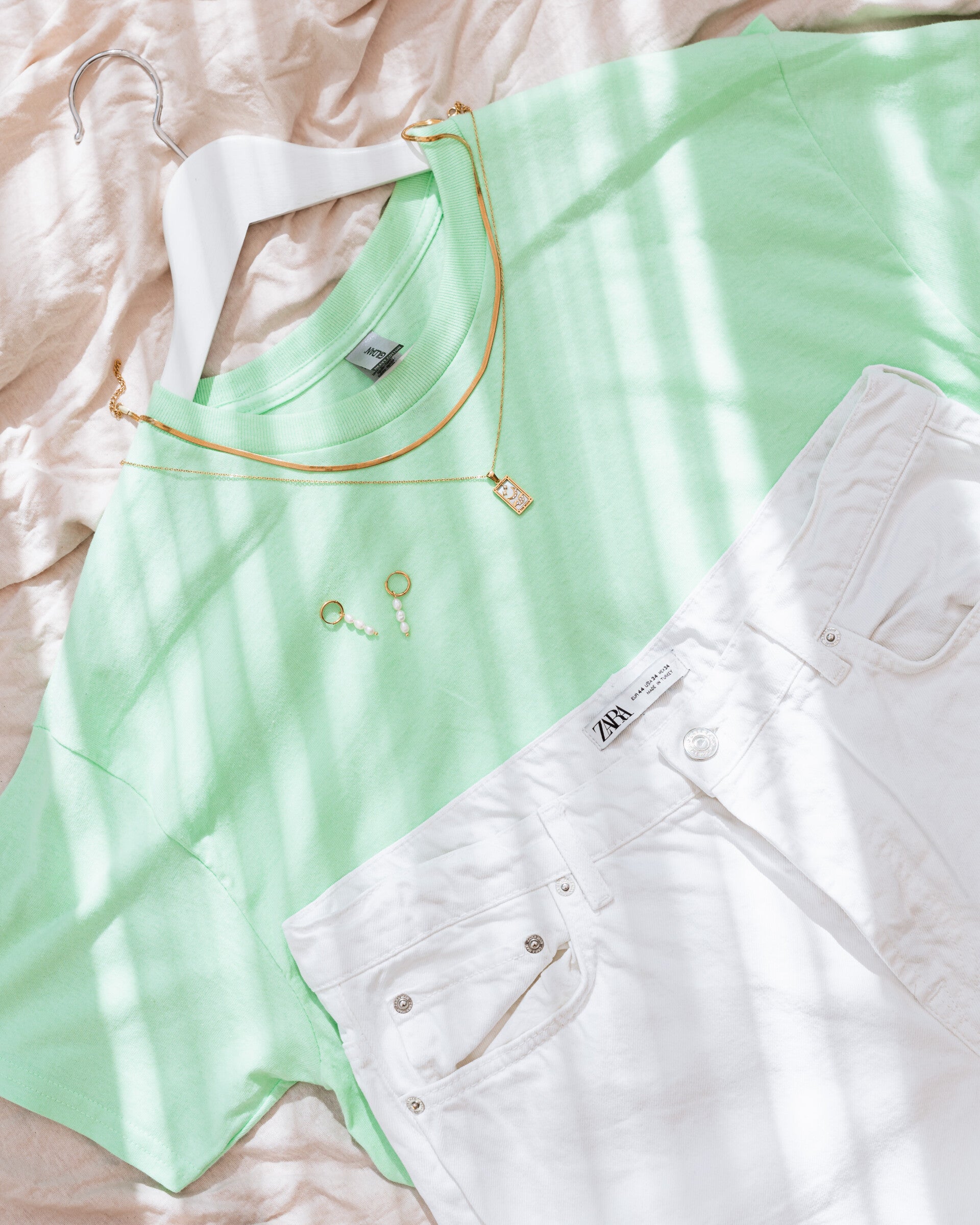 Plain oversized tee - Mint