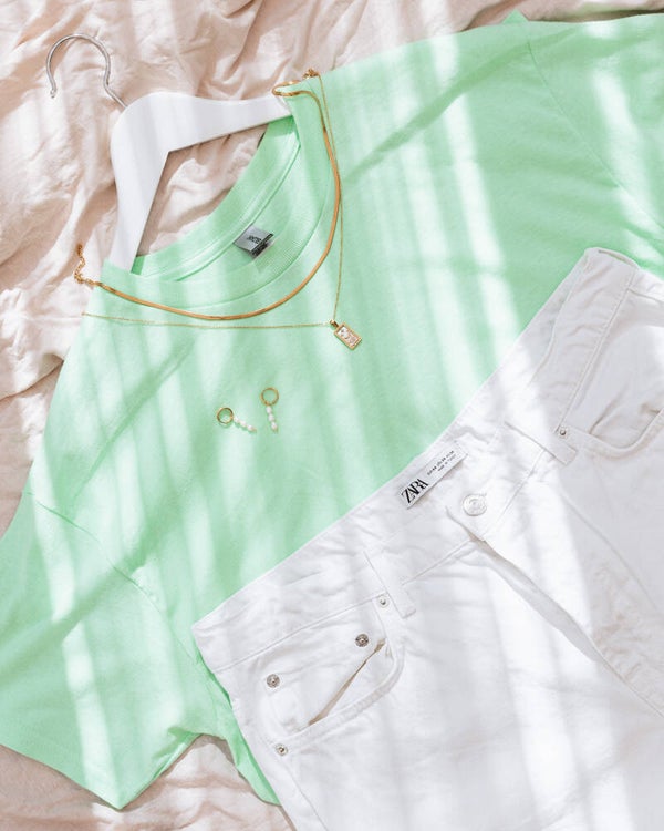 Plain oversized tee - Mint