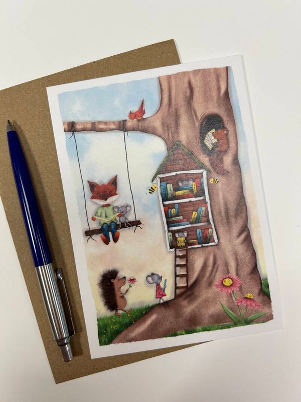 Postkaart - In the woods