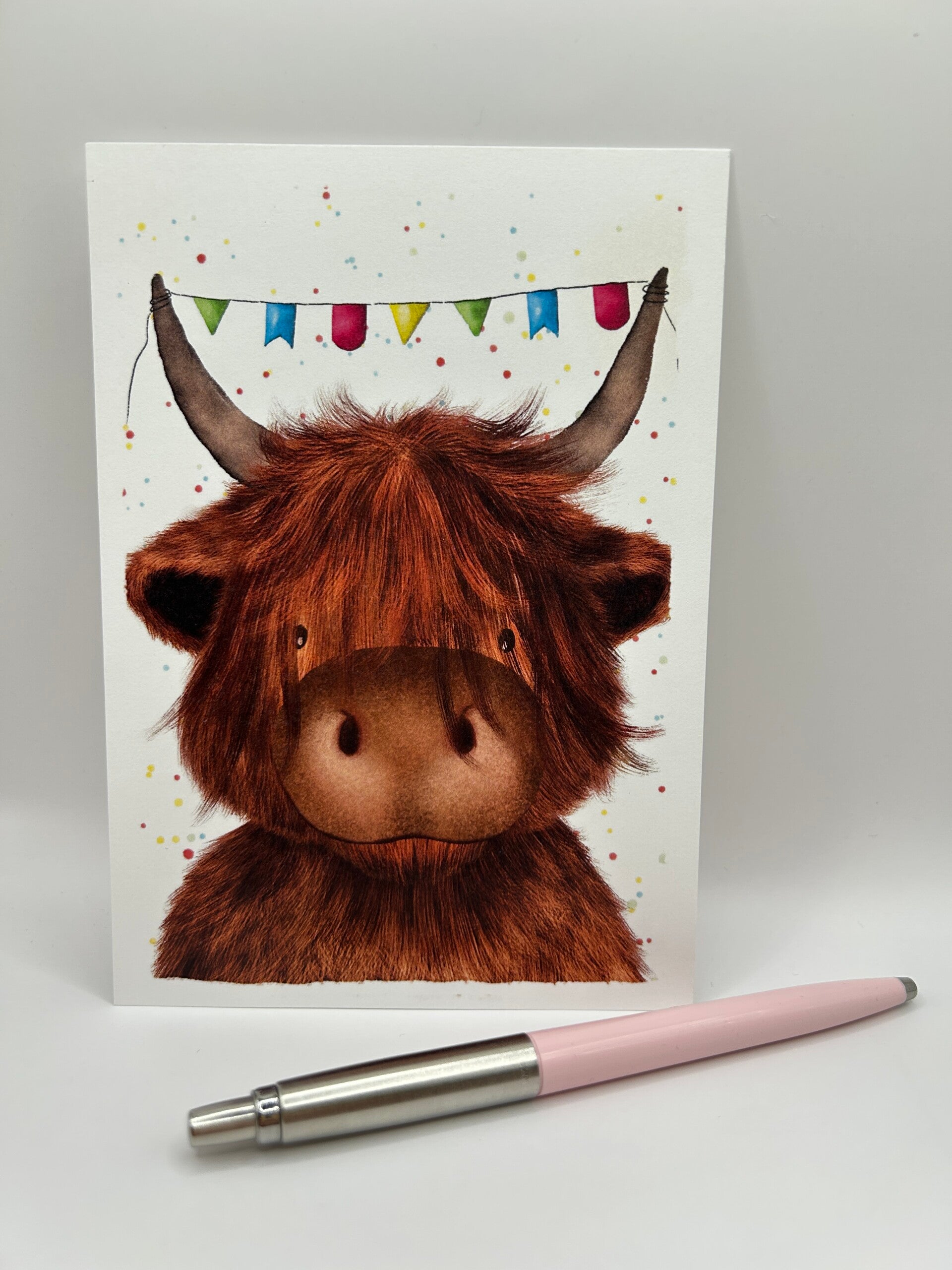 Postkaart - Happy cow