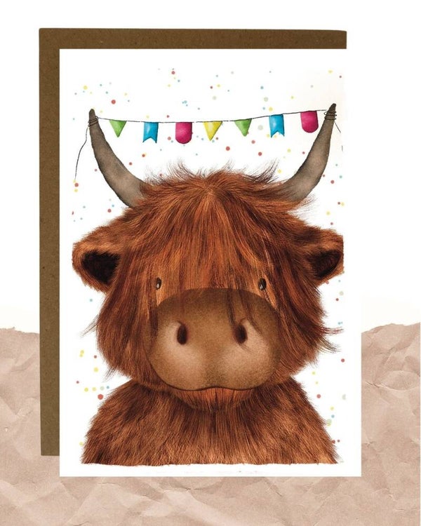 Postkaart - Happy cow